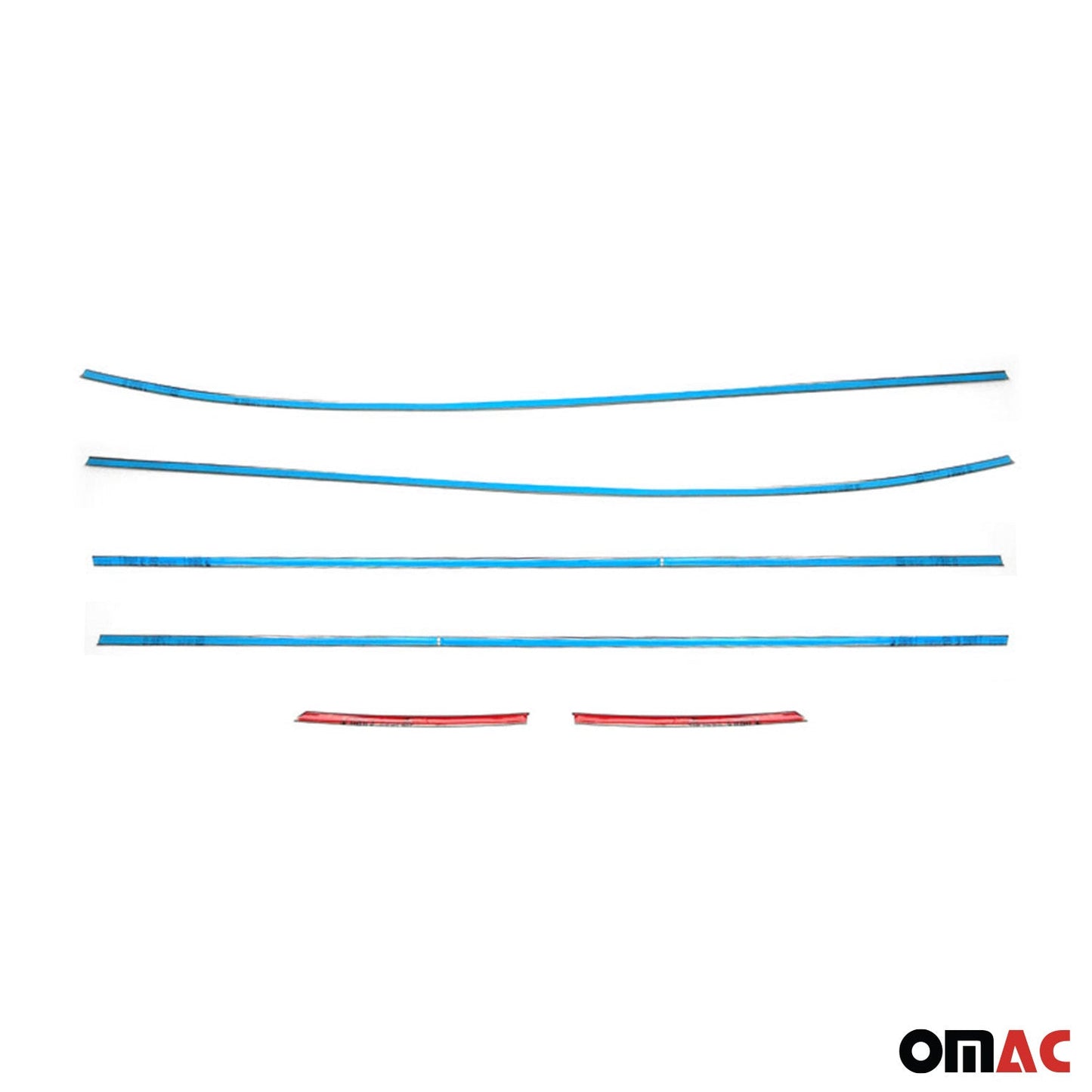 Benzi decorative pentru geamuri pentru Hyundai ix35 2010-2015, oțel inoxidabil cromat, 6 bucăți