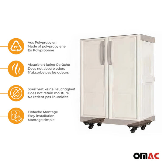 Wózek do transportu mebli 170 kg, wózek platformowy do mebli z kółkami obrotowymi i podnóżkiem, 2 sztuki