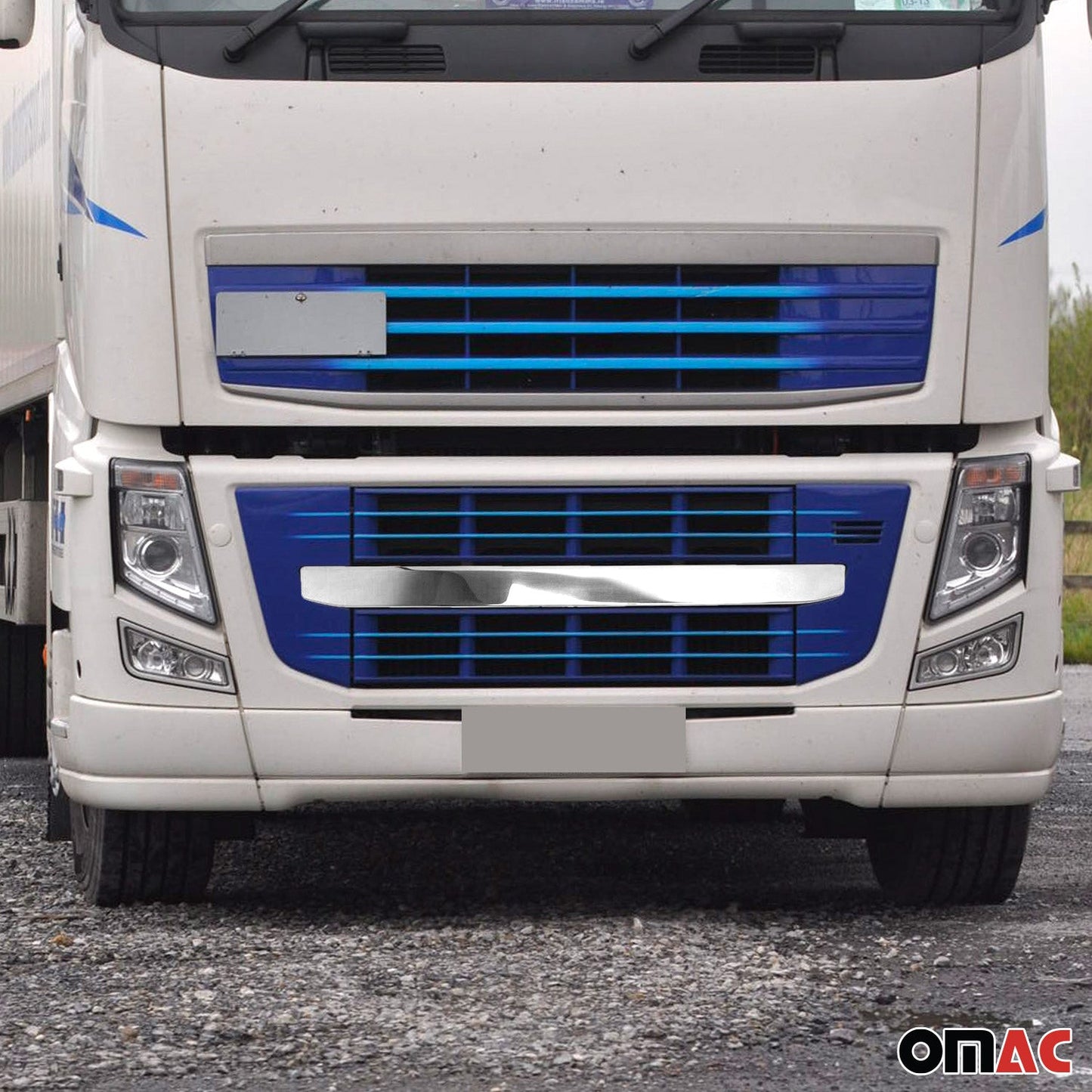 Kühlergrill Leisten Grillleisten für Volvo FH 2012-2020 Edelstahl Silber 1tlg