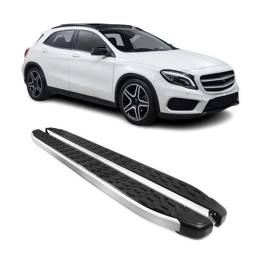 Alu Trittbretter Seitenschweller für Mercedes GLA Klasse X156 2014-2020 Schwarz