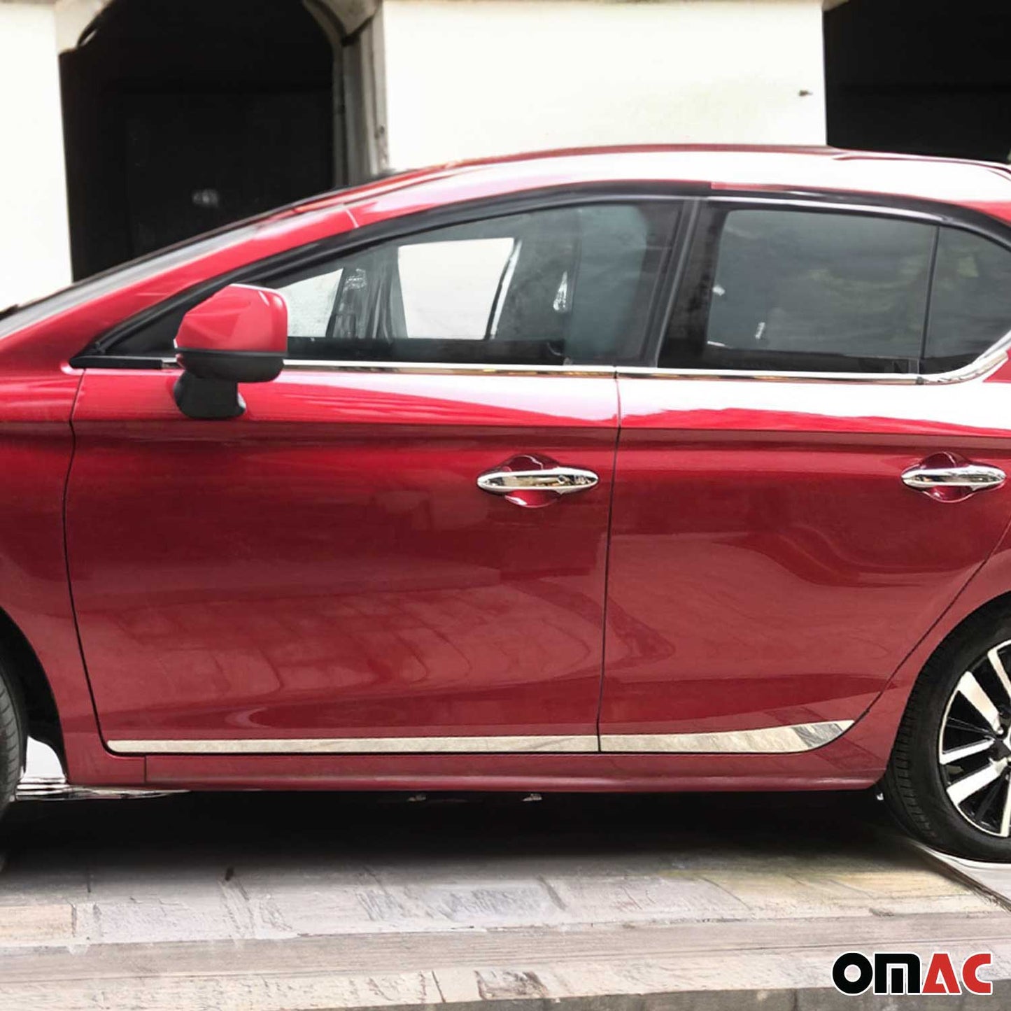 Seitentürleiste Türschutzleiste für Honda City Stufenheck 2021-2025 Edelstahl 4x