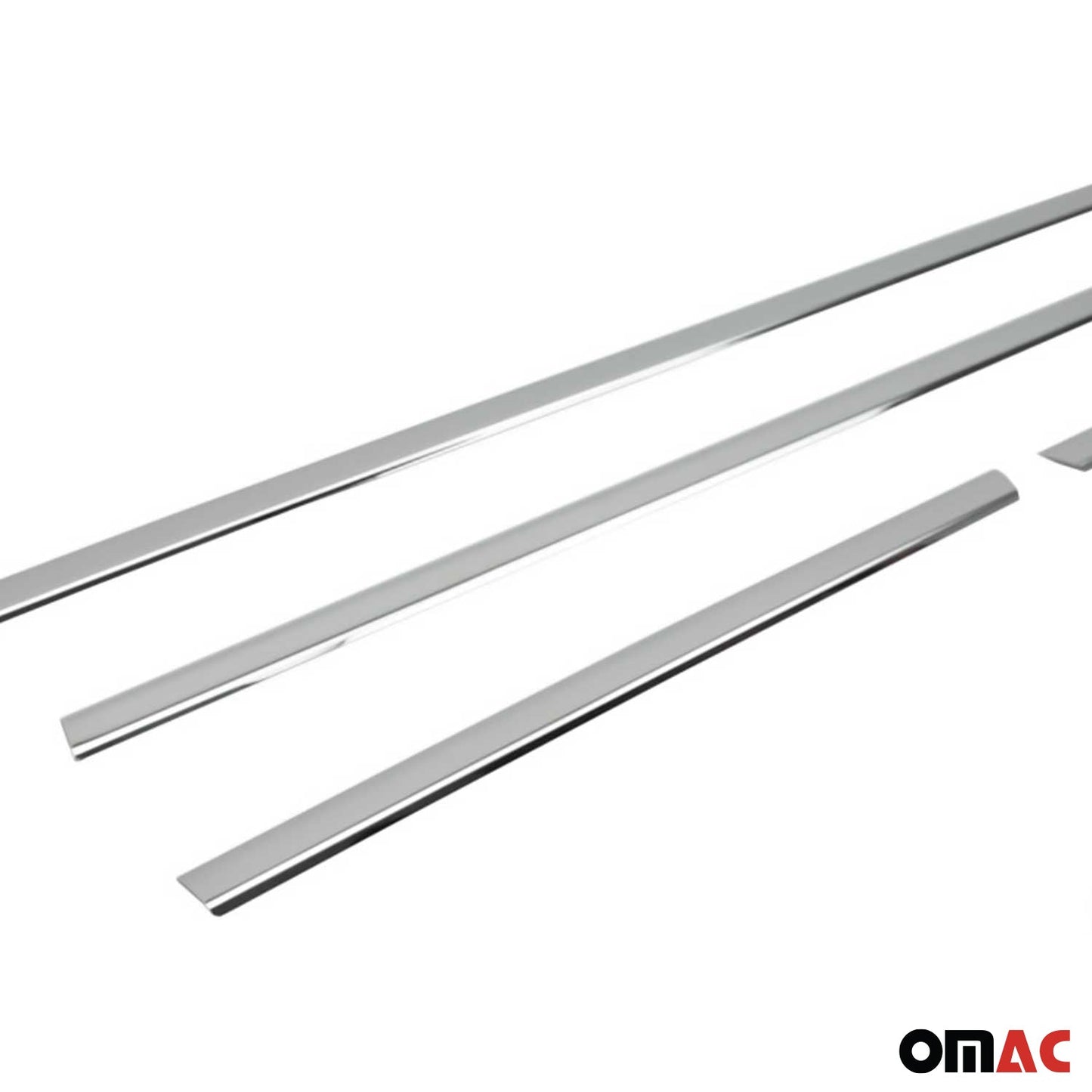 Benzi decorative geamuri pentru Peugeot 207 hatchback cu 5 uși 2006-2012, set 4 piese cromate