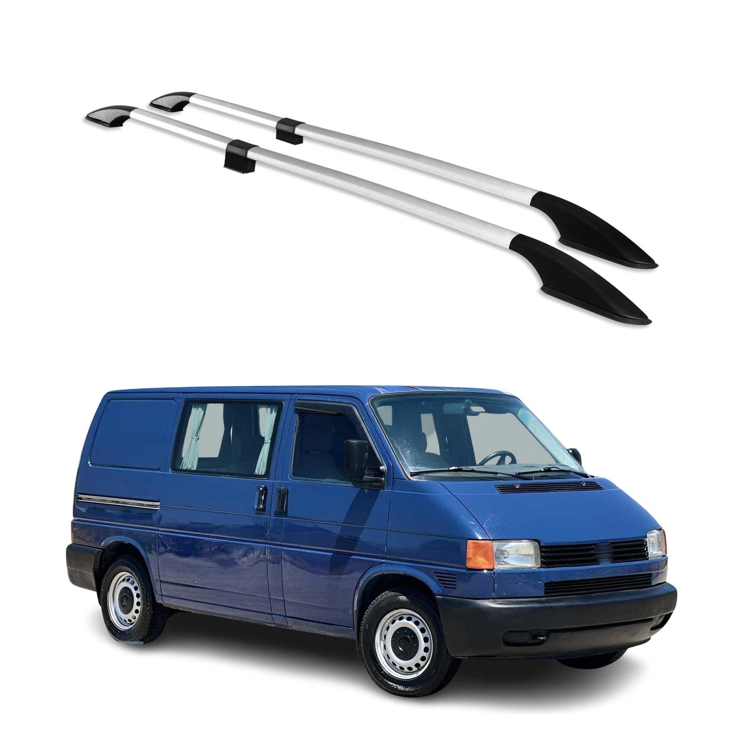 Alu Dachreling Relingträger für VW Transporter T4 1990-2003 Kurzer Grau