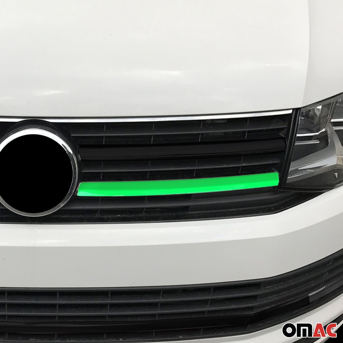 Grilă radiator VW T6 2015-2019 Highline, oțel inoxidabil, verde, set 2 piese