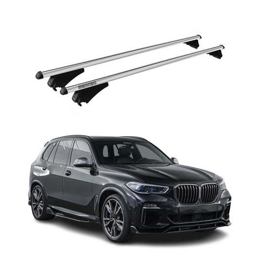 Menabo Dachträger Grundtäger für BMW X5 G05 2019-2025 75kg Alu Silber 2 tlg