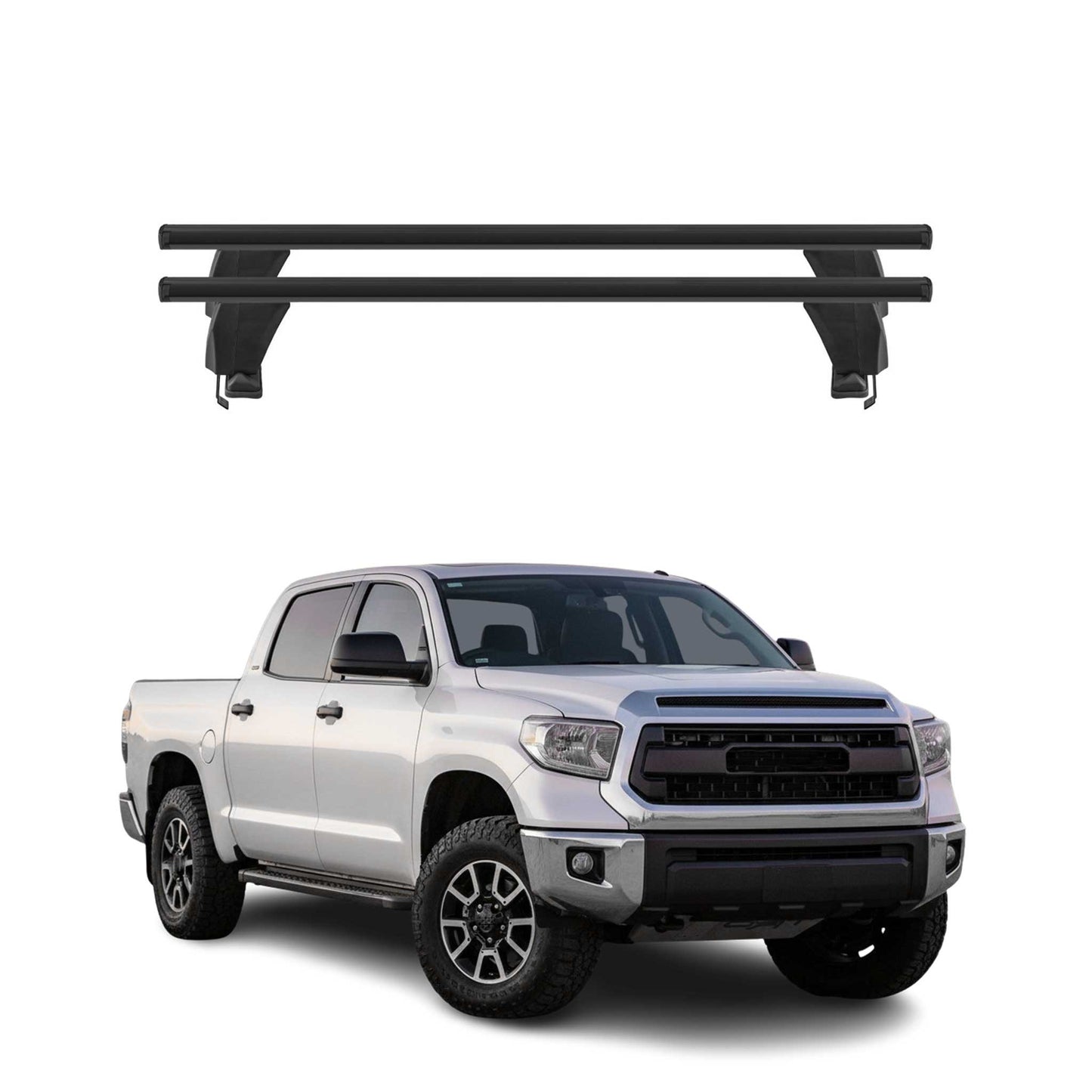 Menabo Dachträger für Toyota Tundra XK50 mk2 2014-2021 FL 50kg Alu Schwarz 2x