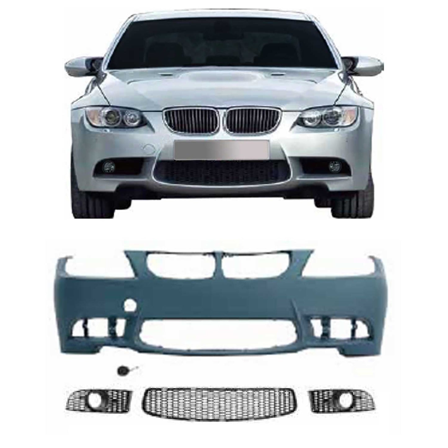 JOM Stoßstange für BMW E90/ E91 LCI 2008-09/2011 4-türer Schwarz
