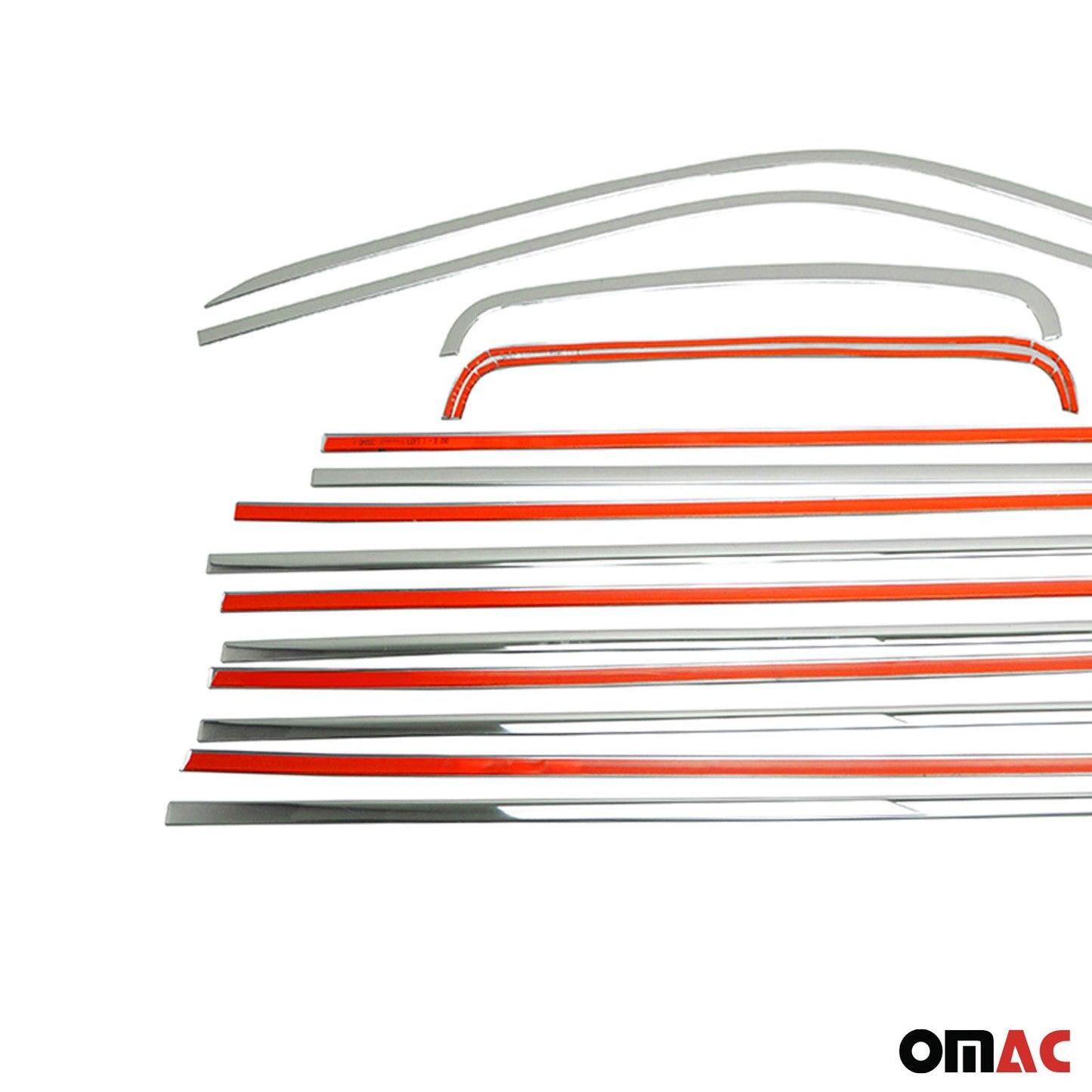 Benzi decorative pentru geamuri pentru VW Caravelle T5 2003-2015 L2 lungi cromate