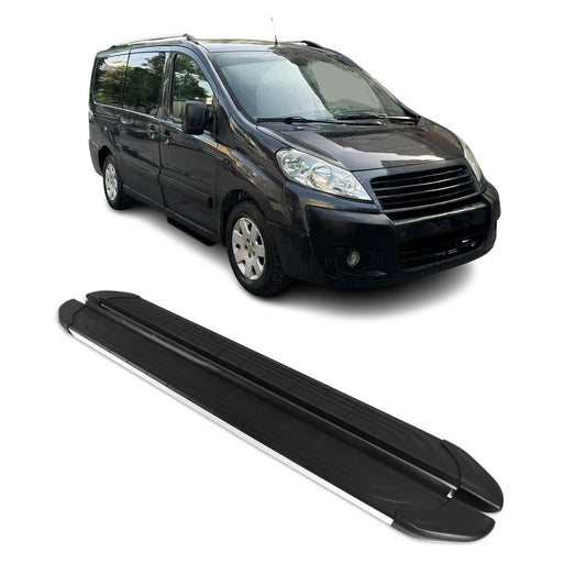 Trittbretter Seitenschweller für Fiat Scudo 2004-2016 L1 Aluminium Schwarz Grau