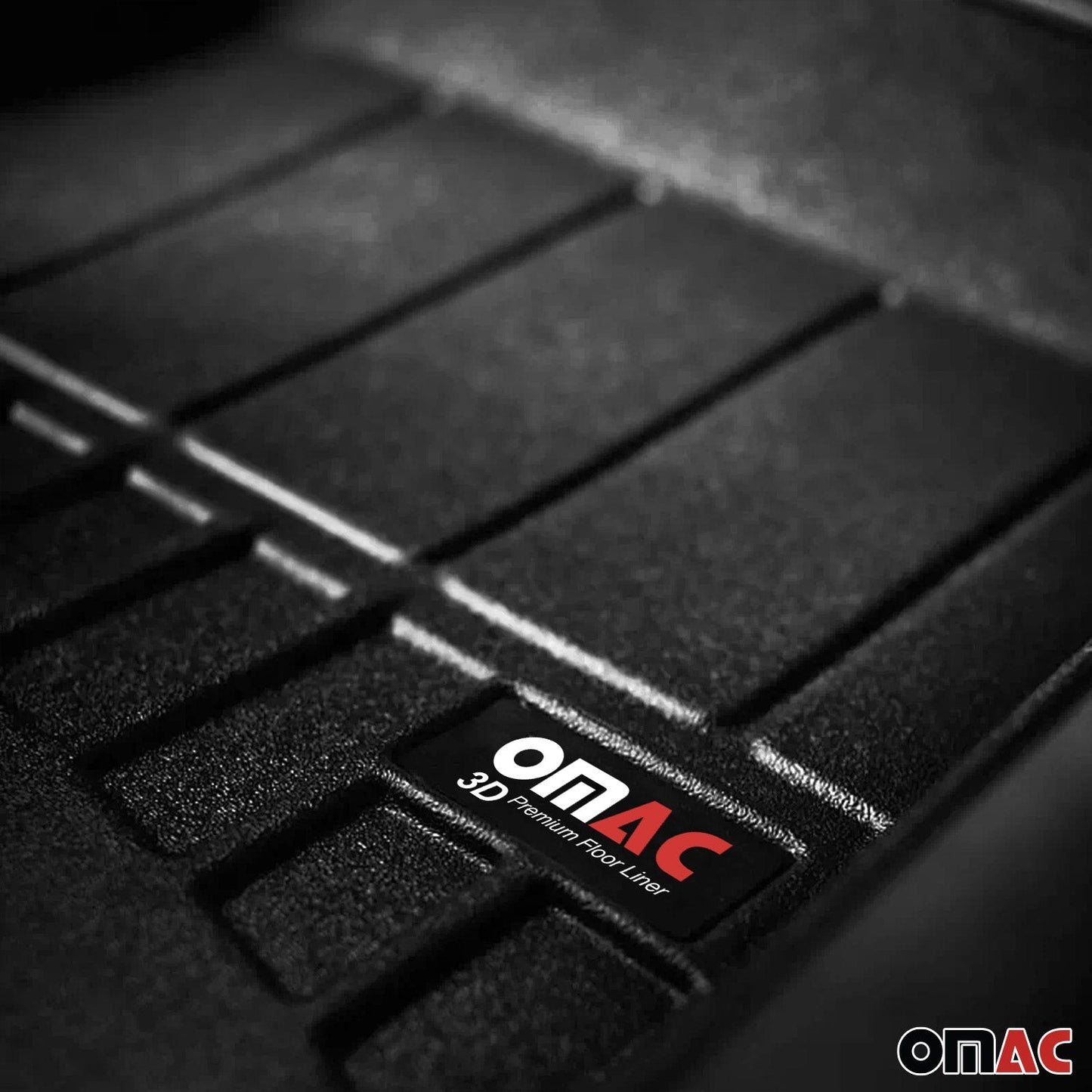 OMAC Gummi Fußmatten für Fiat Sedici 2005-2014 Premium TPE Automatten Schwarz 4x