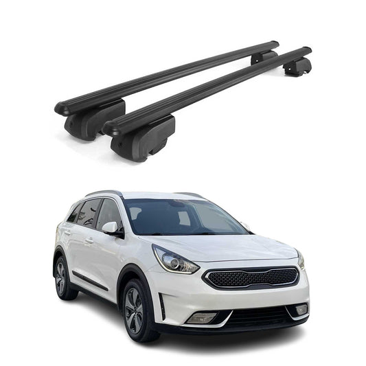 Dachträger Gepäckträger für Kia Niro II 2017-2021 ABE Aluminium Schwarz 2x