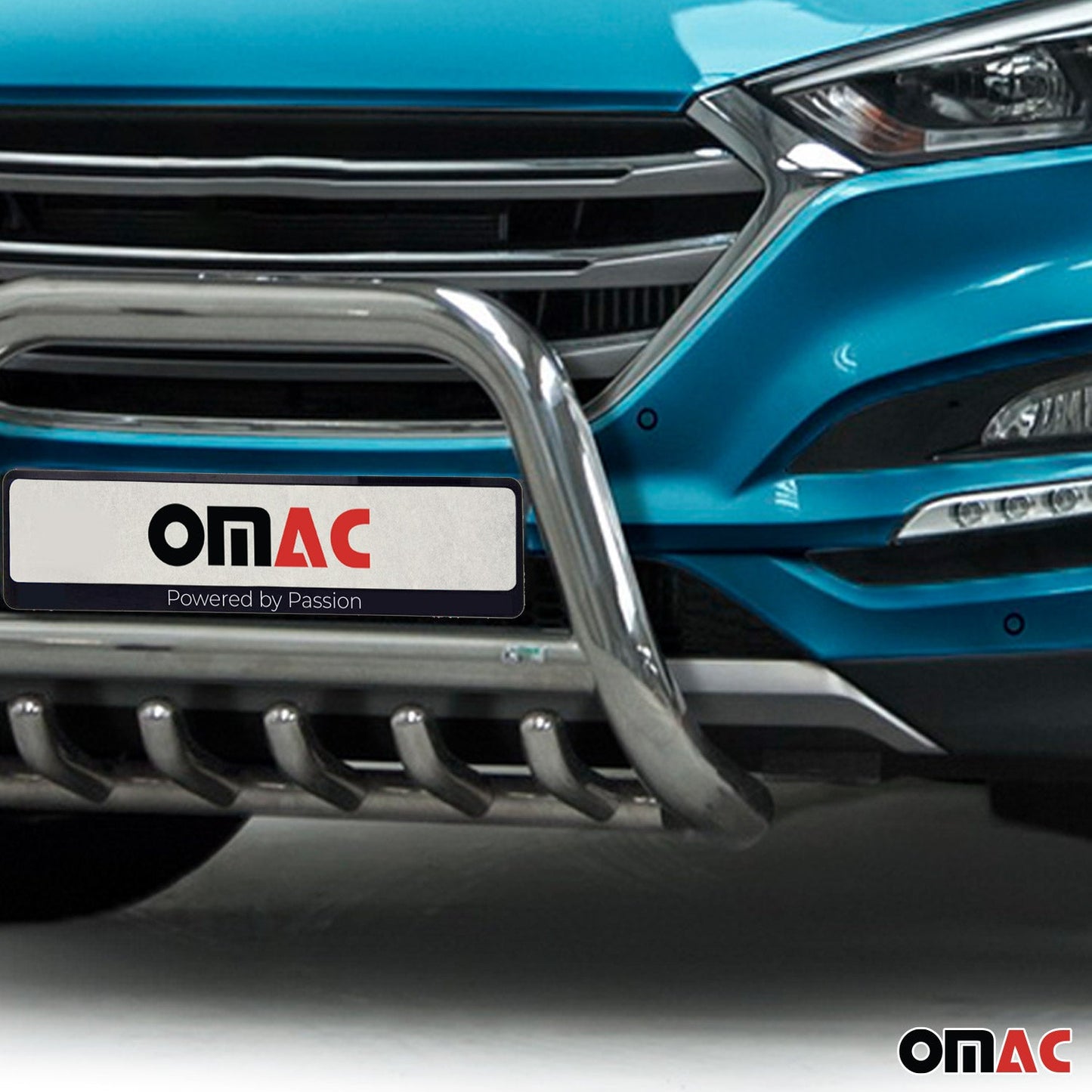 Bară de protecție față din oțel inoxidabil pentru Hyundai Tucson 2015-2020 cu ABE (omologare de tip germană) argintie