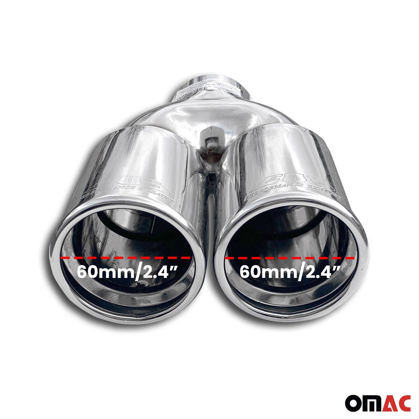 Auspuffblende Endrohr für Renault Clio 2012-2019 Edelstahl Chrom 2tlg