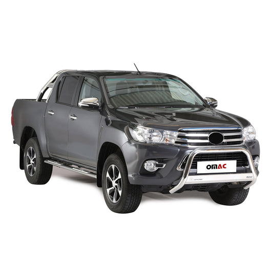 Bară de protecție/buton față pentru Toyota Hilux 2016-2018, ø63mm, oțel, argintiu, protecție