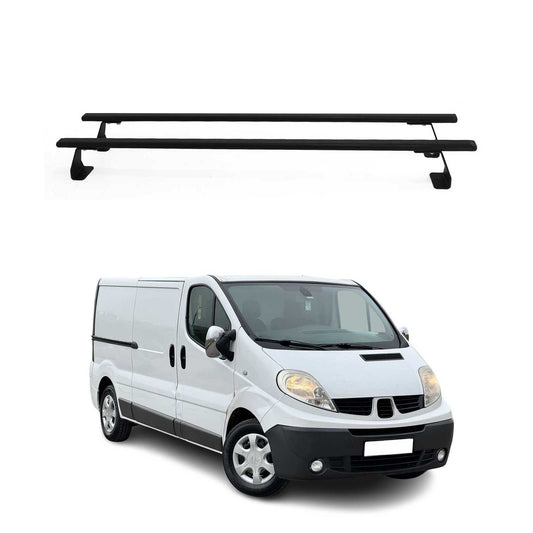 Portbagaj de plafon pentru Nissan Primastar 2001-2014 75kg oțel negru 2 buc