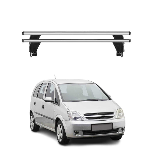 Menabo Dachträger Grundtäger für Opel Meriva 2003-2010 50kg Alu Silber 2 tlg