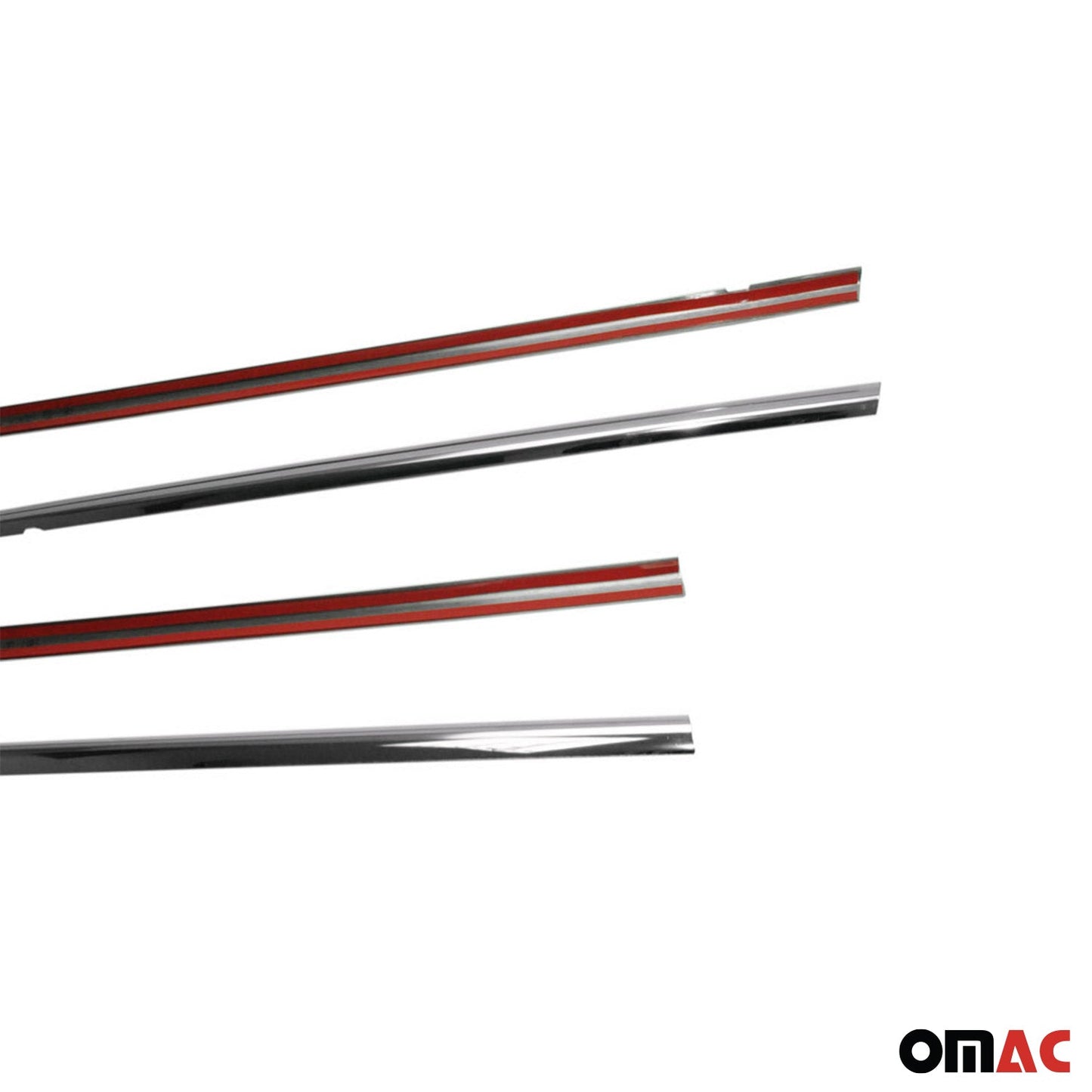 Benzi decorative pentru geamuri pentru Toyota Yaris hatchback 2012-2020, oțel inoxidabil, set 4 piese