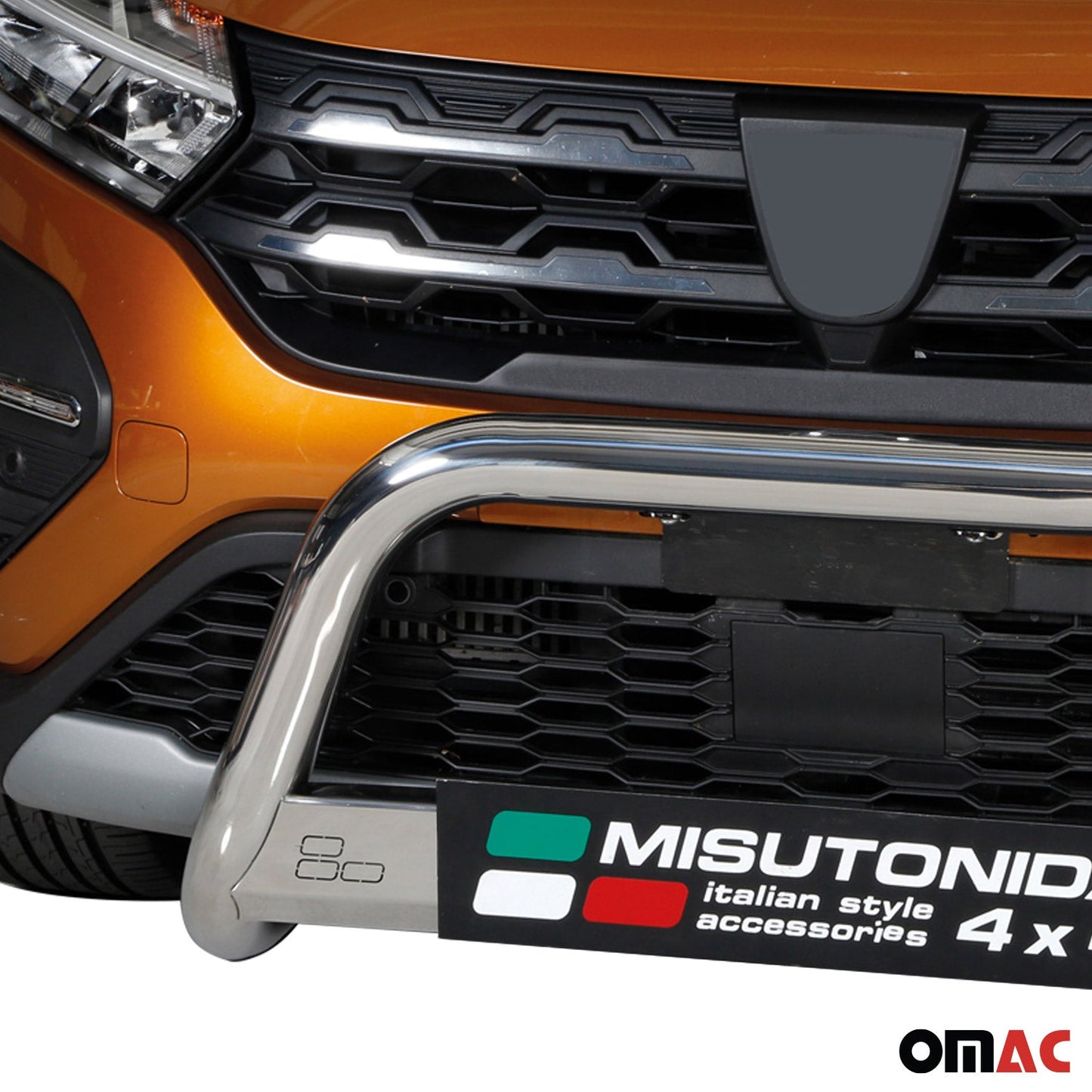 Frontbügel Frontschutzbügel für Dacia Sandero Stepway 2021-2025 ø63 Stahl Silber