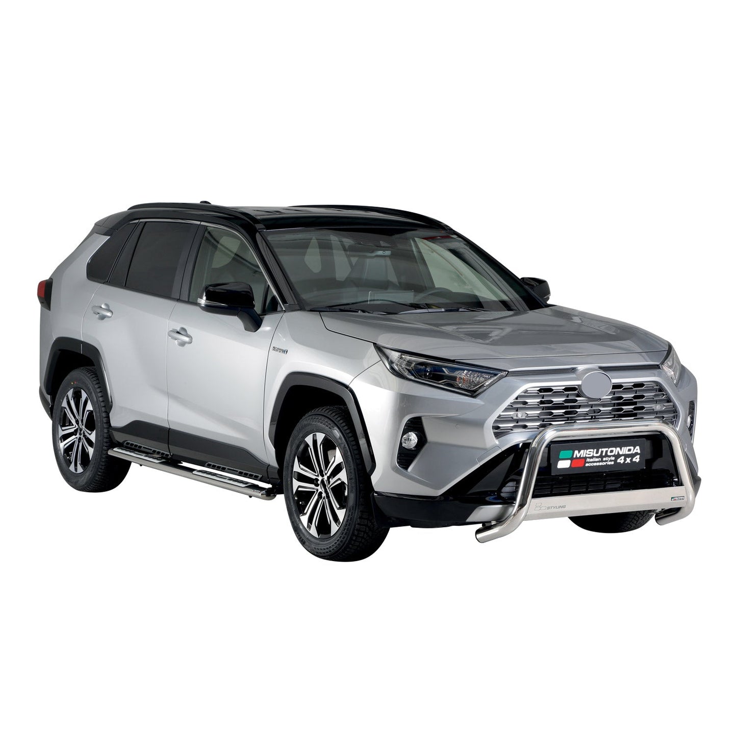 Bară de protecție/buton față pentru Toyota RAV4 XA50 2019-2025 Hybrid ø63 gri oțel