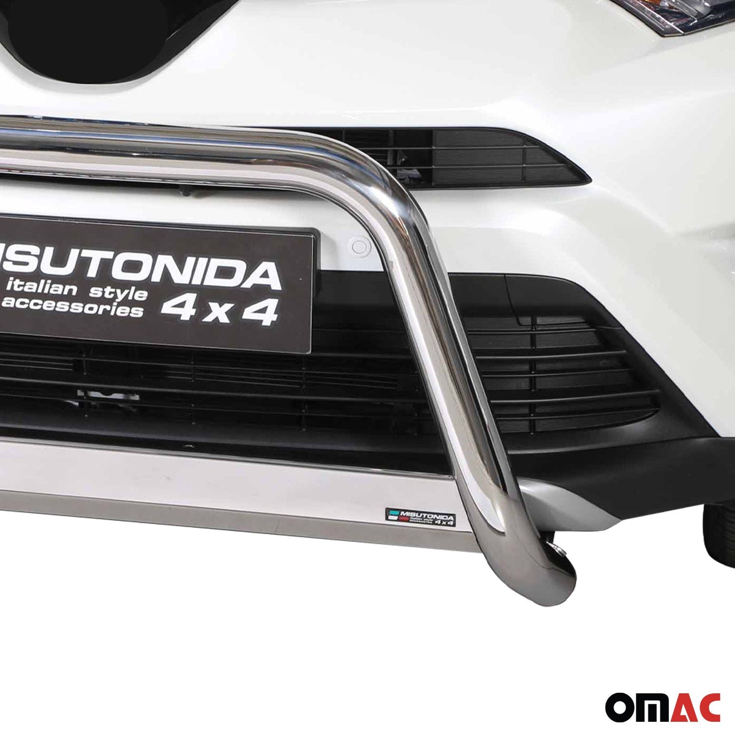 Bară de protecție/buton față pentru Toyota RAV4 Hybrid One 2016-2018 ø63 gri oțel