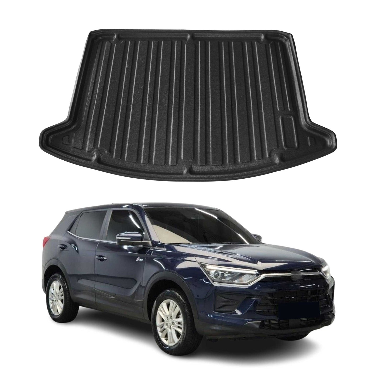 Kofferraumwanne Laderaumwanne für Ssangyong Korando 2020-2025 Gummi TPE Schwarz