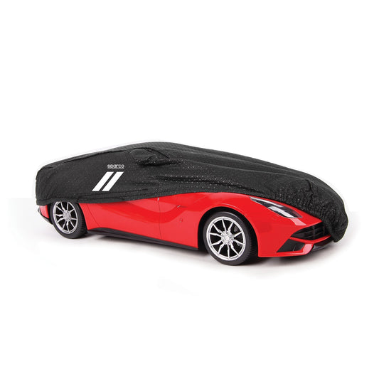 SPARCO Auto Schutzhülle Vollgarage Autoabdeckung Schwarz Ganzgarage Autogarage L