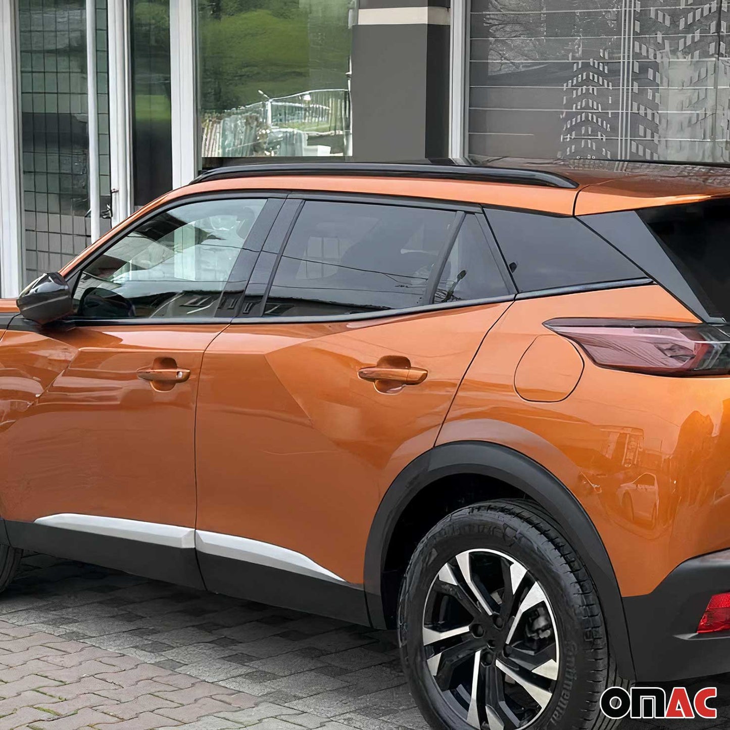 Fensterleisten Zierleisten für Peugeot 2008 2019-2020 Edelstahl Dunkel 6tlg