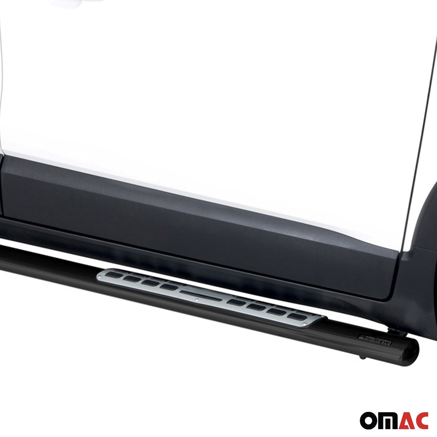 Edelstahl Seitenschweller Schwellerrohre für Opel Crossland X 2017-2025 Schwarz