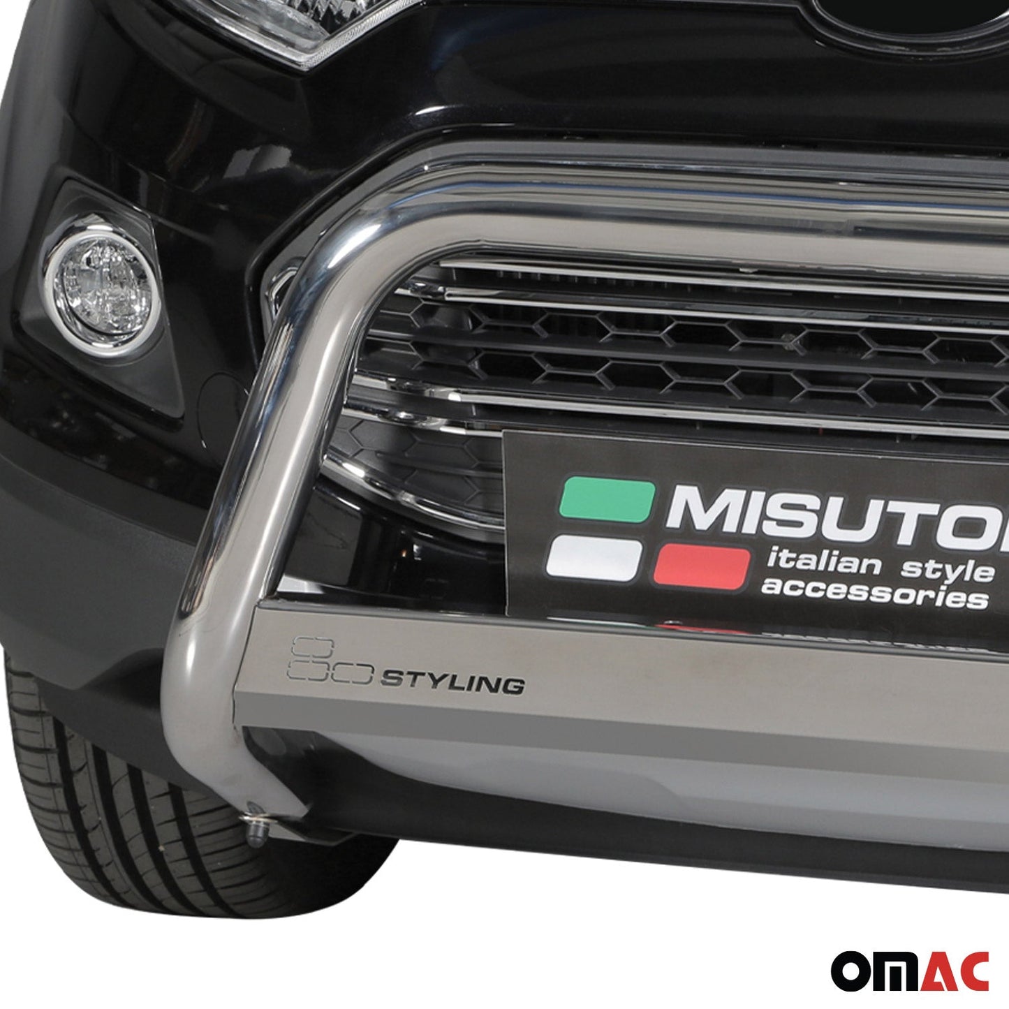 Bară de protecție/buton față pentru Ford Ecosport 2013-2017, ø63mm, oțel, argintiu