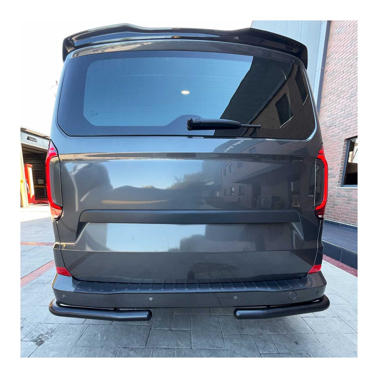 Apărătoare prag/bară de protecție pentru VW T7 Multivan 2021-2025 ABS Negru 1 buc.