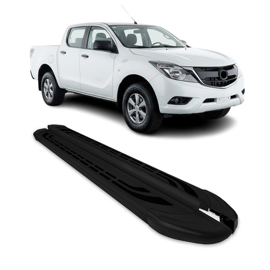 Praguri/praguri laterale pentru Mazda BT-50 DoubleCab 2011-2021, aluminiu, negru