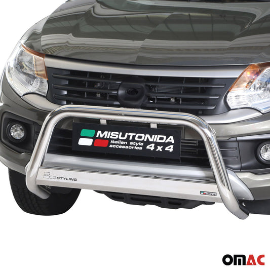 Frontbügel Frontschutzbügel für Fiat Fullback 2016-2019 ø63mm Stahl Silber