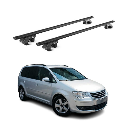 Portbagaj de plafon pentru VW Touran 1T 5T 2003-2025 5 uși 90 kg aluminiu negru ABE