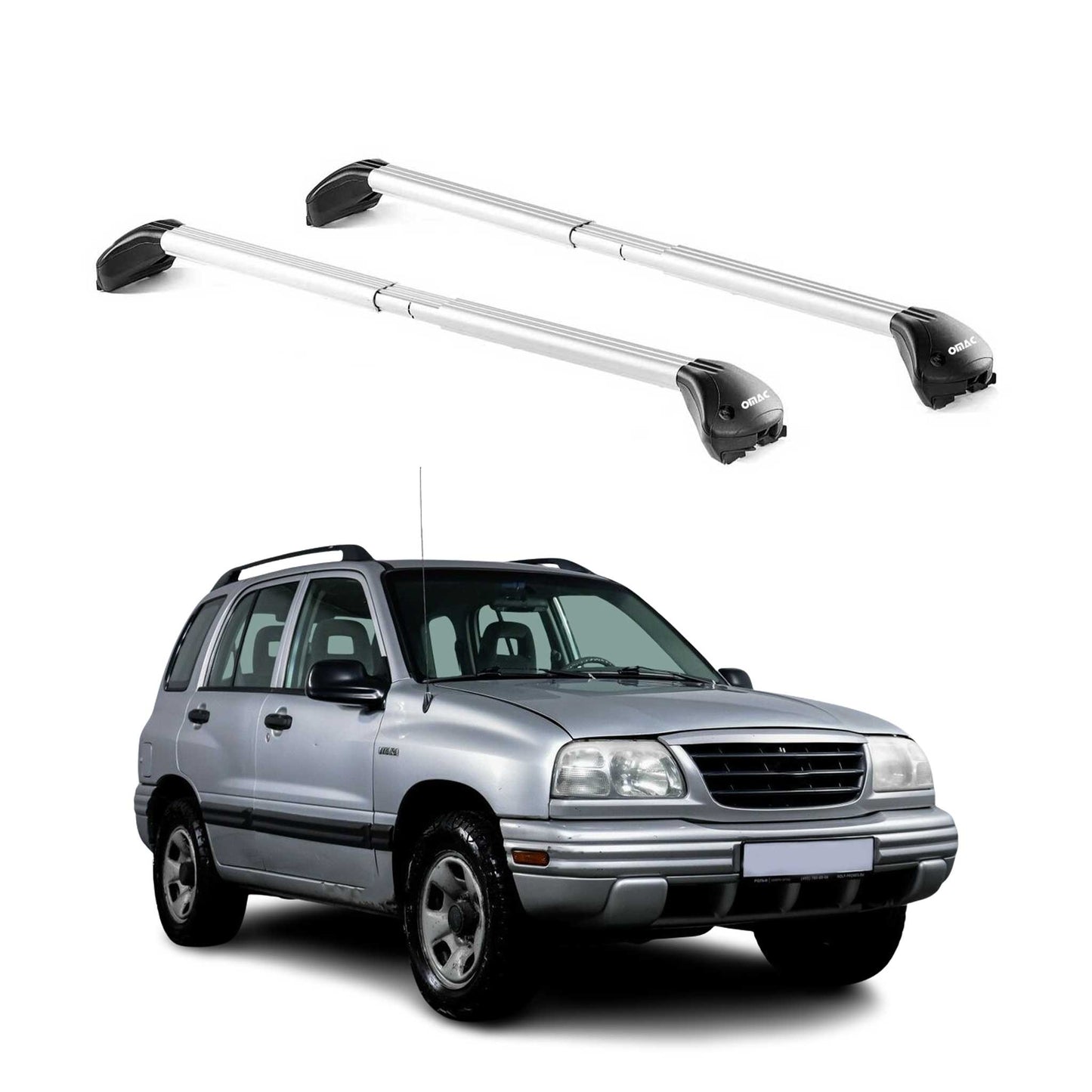 Dachträger Grundtäger für Suzuki Vitara mk2 1998-2005 5 tür 100kg Alu Silber ABE