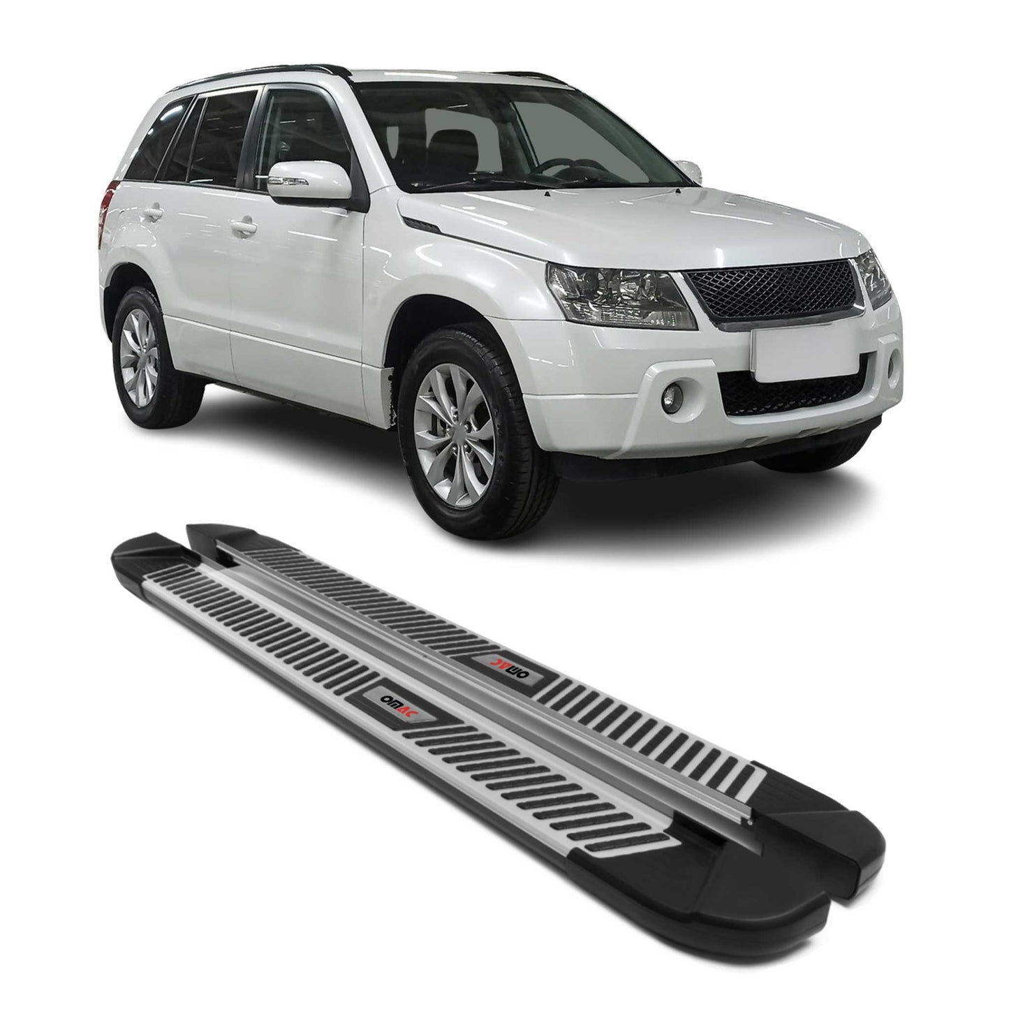 Trittbretter Seitenbretter für Suzuki Grand Vitara 2005-2015 5tür Schwarz