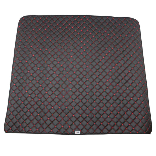 Kofferraumwanne Kofferraummatte PU-Leder für Jeep Cherokee 2013-2019 Schwarz Rot