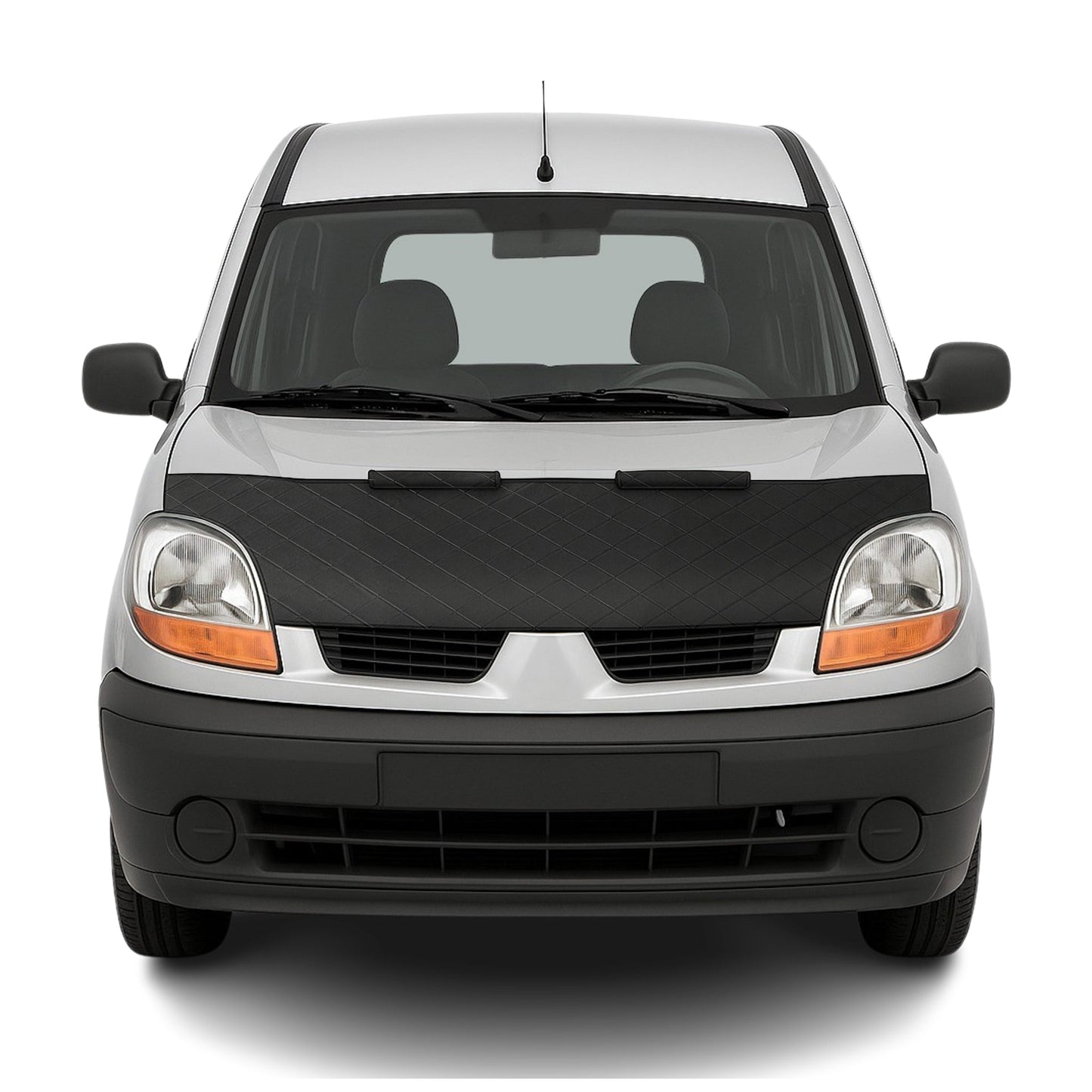 Haubenbra Steinschlagschutz für Renault Kangoo Facelift 2004-2008 Schwarz Halb