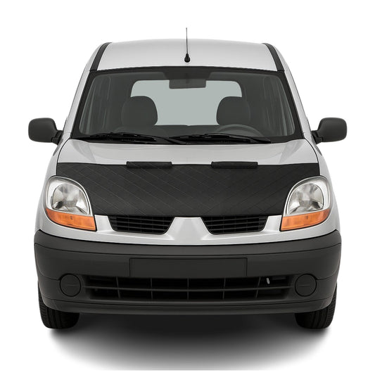 Haubenbra Steinschlagschutz für Renault Kangoo Facelift 2004-2008 Schwarz Halb