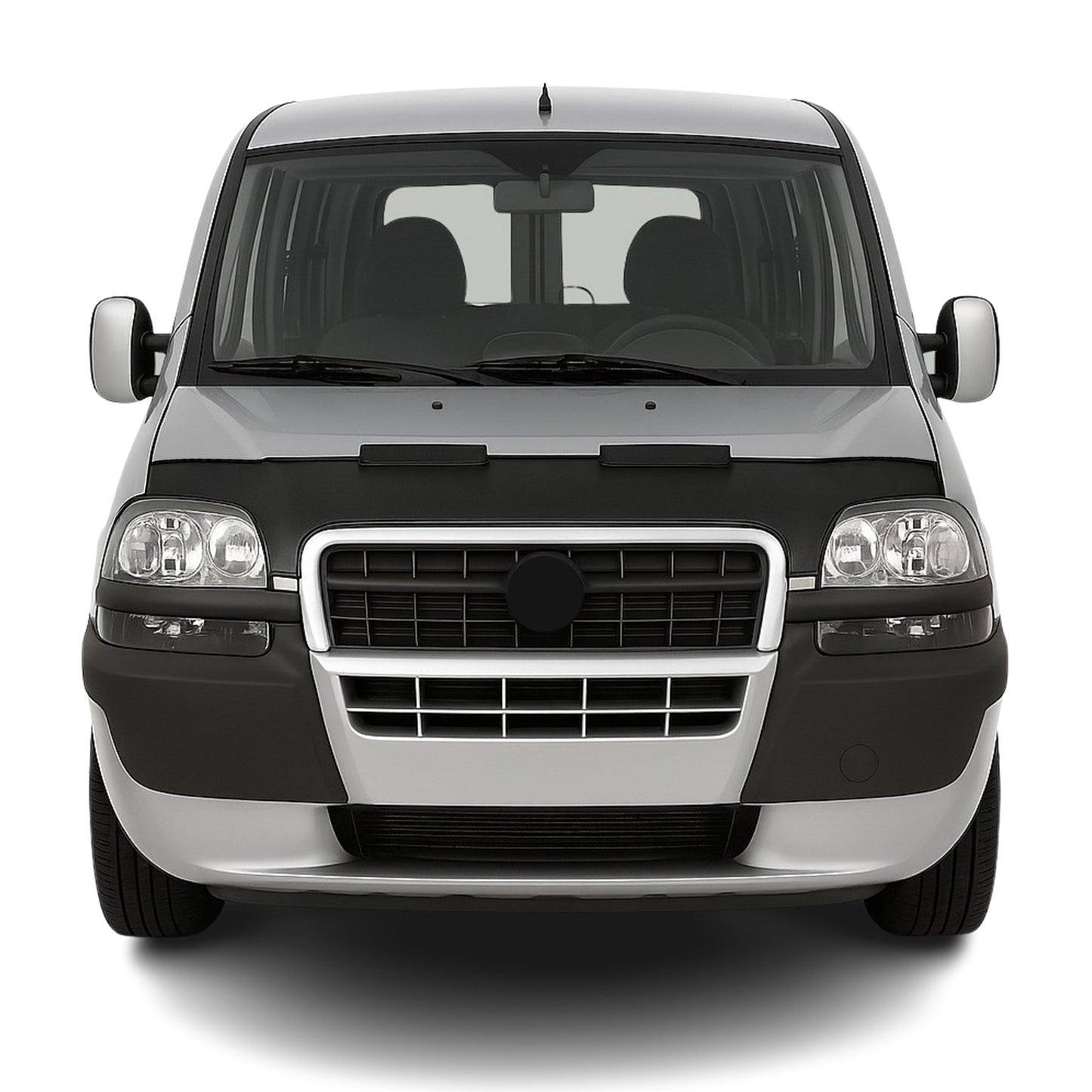 Protecție capotă anti-ciobire pentru Fiat Doblo 2000-2006, jumătate neagră