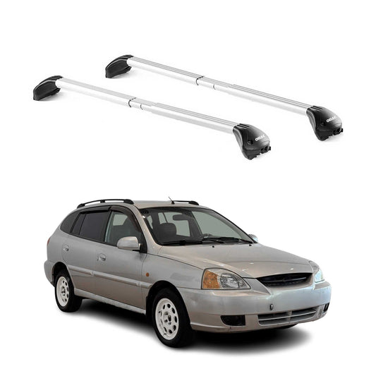 Dachträger Grundtäger für Kia Rio Kombi 2000-2005 100kg Alu Silber 2 tlg ABE
