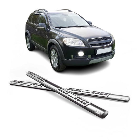 Praguri/praguri laterale din oțel inoxidabil pentru Chevrolet Captiva 2006-2010, argintii
