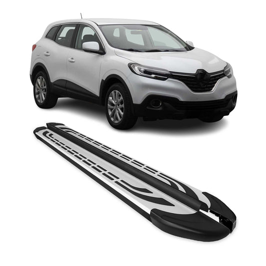 Trittbretter Schweller Seitenbretter für Renault Kadjar 2015-2025 Schwarz Alu