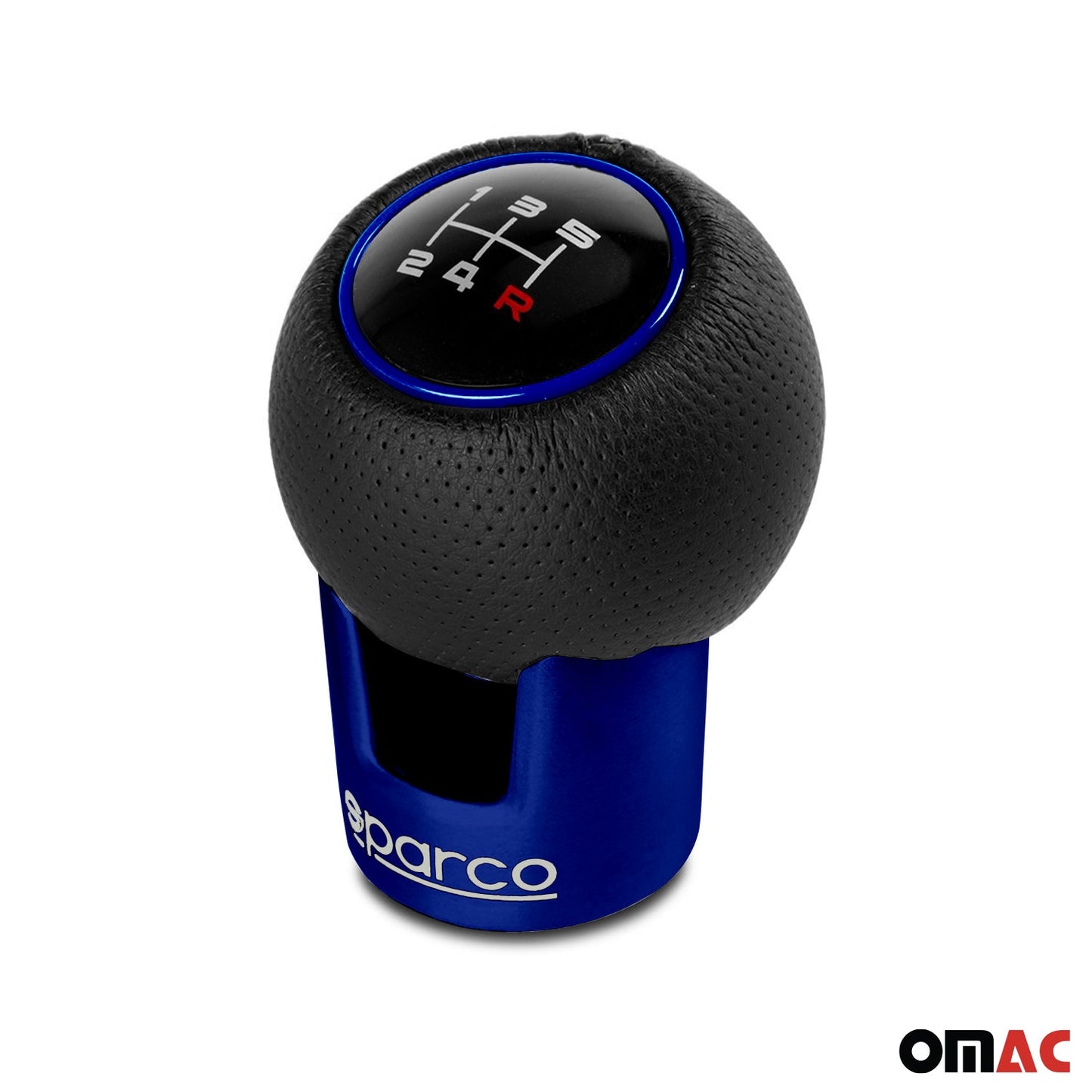 SPARCO Schaltknauf Schalthebel Schaltknopf Aluminium Kunstleder Mattblau