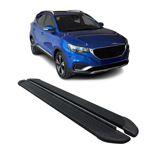 Trittbretter Seitenschweller für MG ZS-EV 2021-2025 Aluminium Schwarz 2 tlg