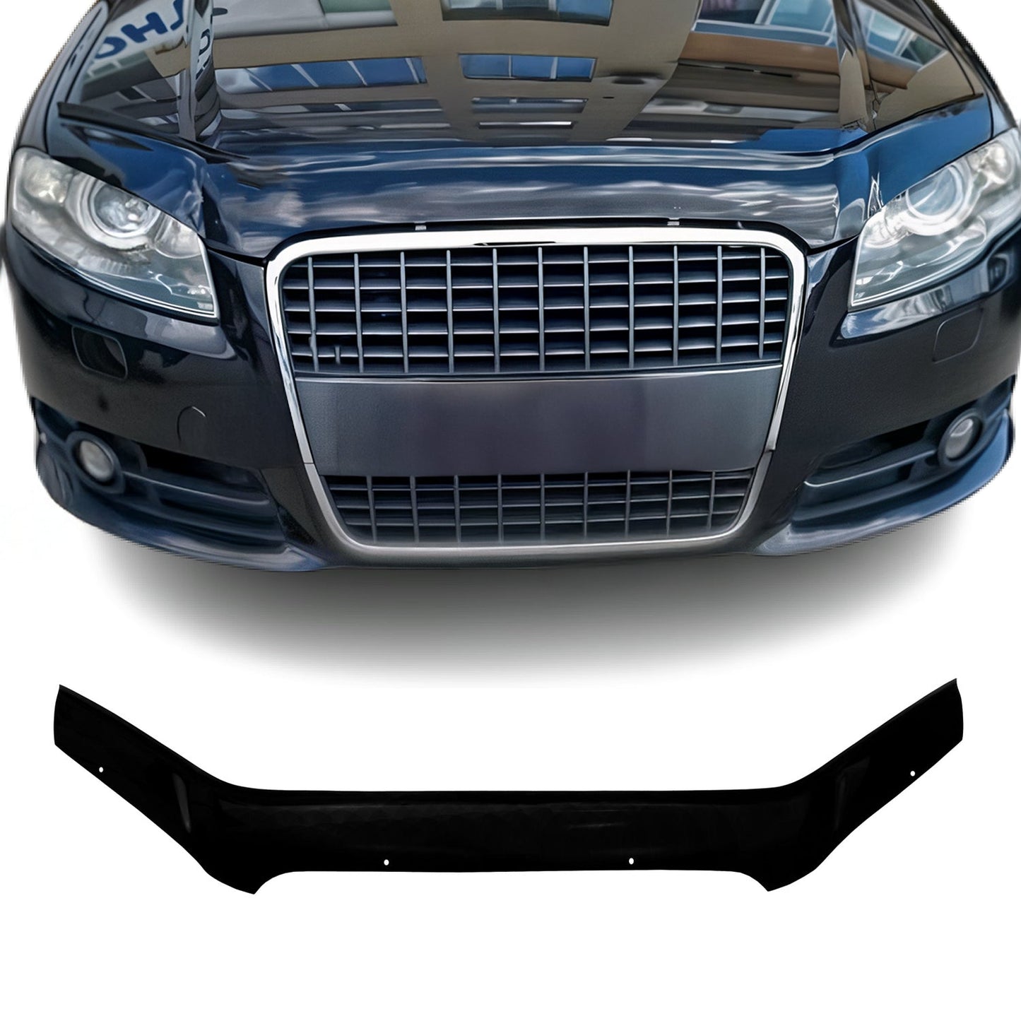 Motorhaube Deflektor Insekten Steinschlagschutz für Audi A4 B7 2004-2009 Dunkel