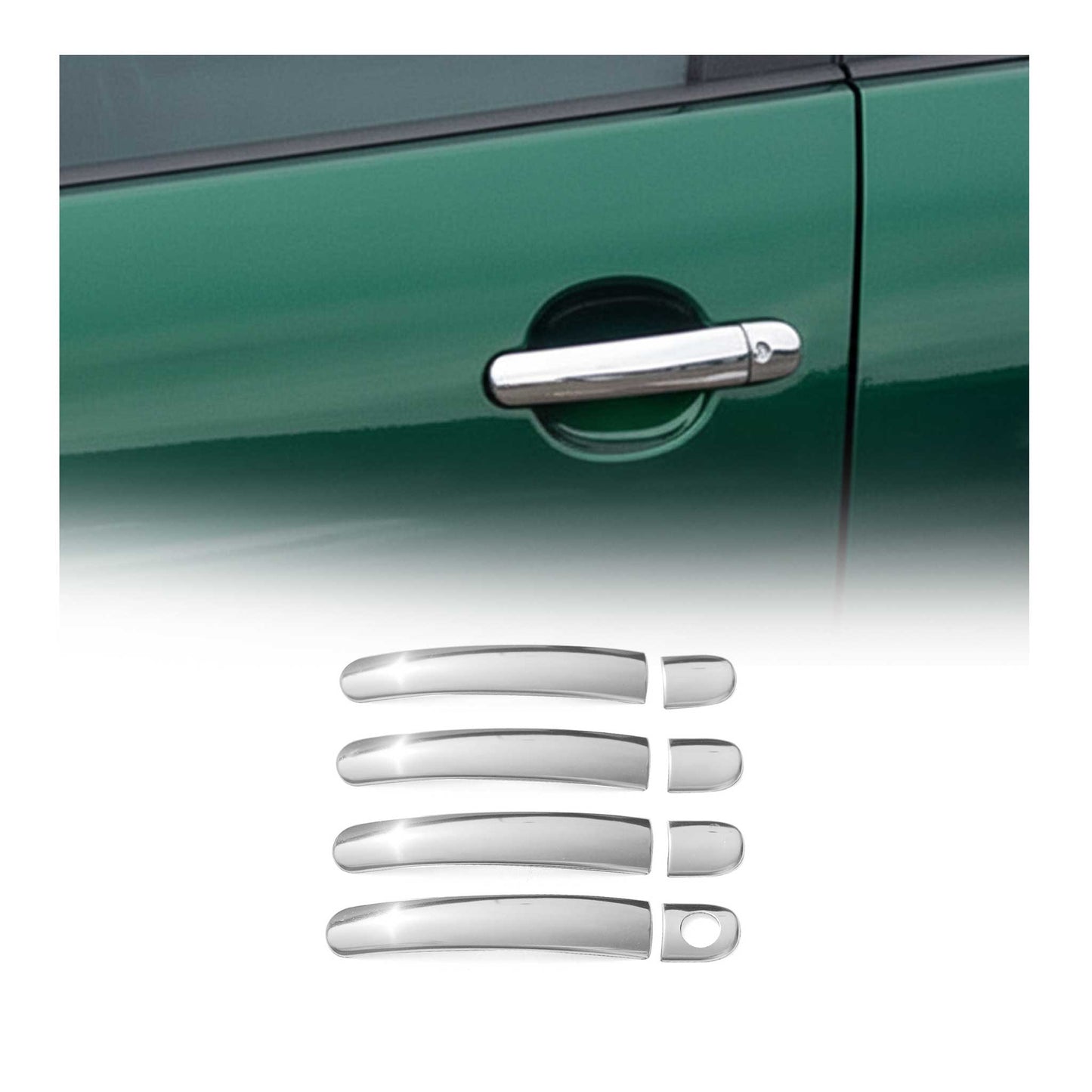 Türgriff Blende Türgriffkappen für Seat Cordoba 2002-2008 4-Tür Edelstahl 8x