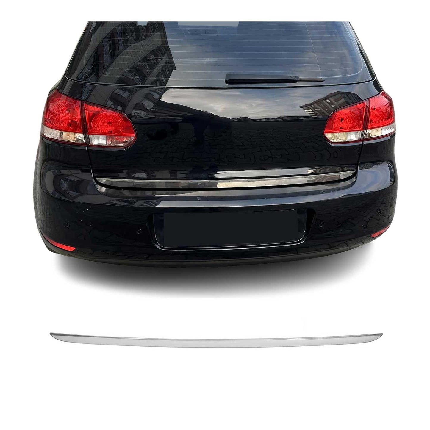 Kofferraumleiste Heckklappe Leiste für VW Golf 2008-2012 Untere Chrom Edelstahl