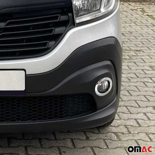 Nebelscheinwerfer Rahmen Umrandung für Renault Trafic 2014-2025 Edelstahl 2x