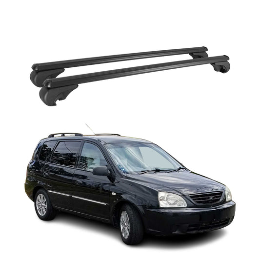 Dachträger für Kia Carens 2002-2006 Gepäckträger Grundträger Alu Schwarz 2x