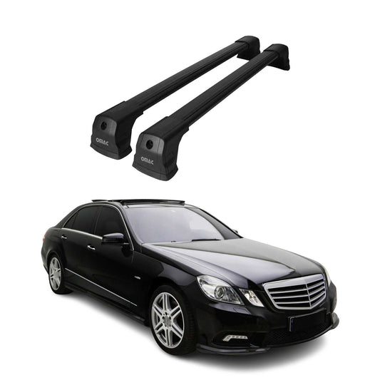 2009-2016 Mercedes E Klasse W212 Dachträger Gepäkträger Schwarz Alu 2 tlg